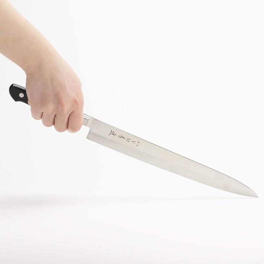 Amazon｜刀舟技研 包丁 房近 VM片刃 ツバ付 柳刃包丁 270mm 刺身
